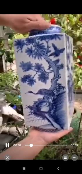 张继棕:柴窑仿王步花鸟四方镶器