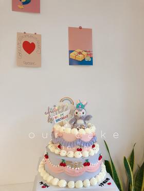 星黛露兔子双层复古蛋糕-低糖处理无添加