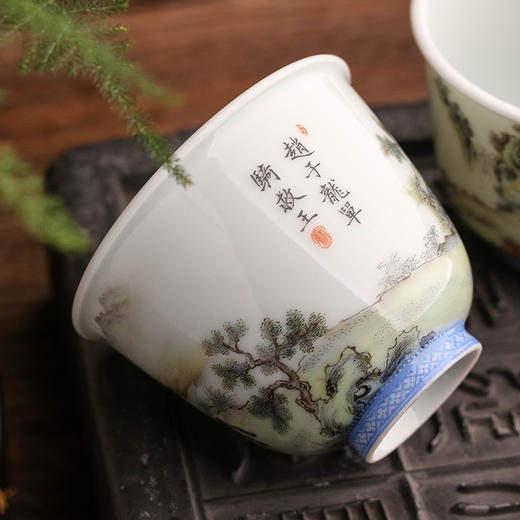 粉彩三国人物杯 商品图2
