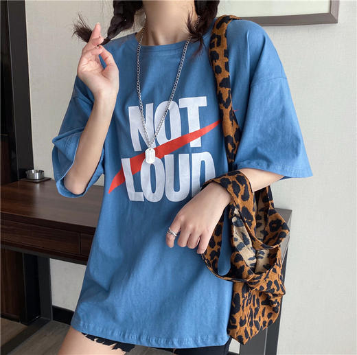 宽松上衣原宿bf风夏季2022新款ins半袖上衣服潮七夕情人节 商品图3