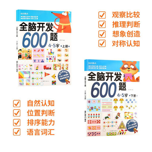 全脑开发600题：4-5岁（套装共2册） 益智游戏 3-6岁 HL 商品图5