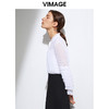 VIMAGE纬漫纪夏季新款木耳立领洋气复古网纱透视雪纺上衣女VB2113112 商品缩略图2