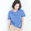 重磅丝光罗马棉 80支长绒丝光棉 圆领宽松短袖纯色T恤女 200201 商品缩略图0