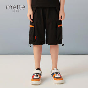 【童装工装裤】夏新品男童直筒工装裤时尚多口袋薄款五分中裤