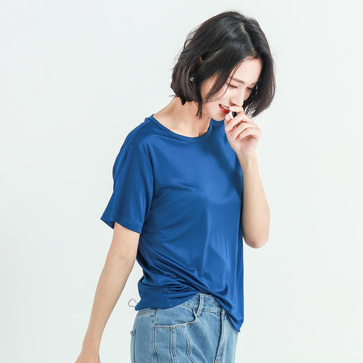 日本进口三醋酸T恤女短袖宽松T恤 圆领/V领 210206 商品图3