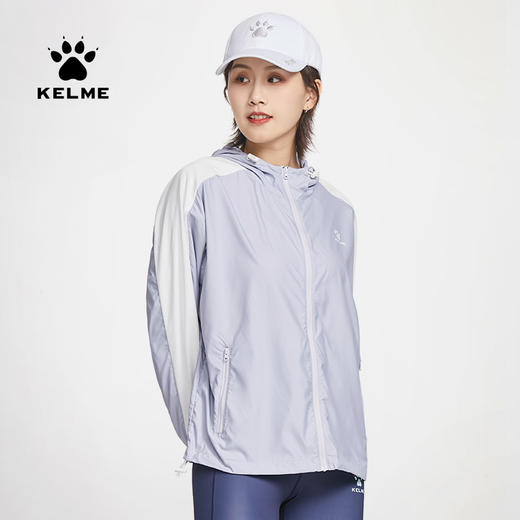 卡尔美 春夏休闲轻薄防晒风衣女运动户外皮肤衣外套潮 商品图0