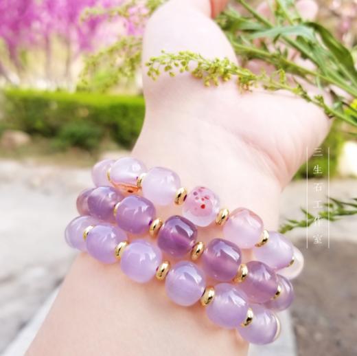 天然玉髓路路通手链 商品图8