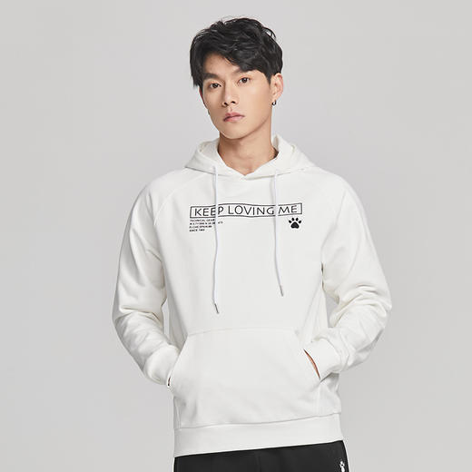 卡尔美运动休闲卫衣春秋季新款针织连帽套头衫男宽松上衣 商品图3