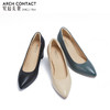 安启美奈春款真皮高跟鞋羊皮舒适浅口单鞋百搭套脚小皮鞋 商品缩略图3