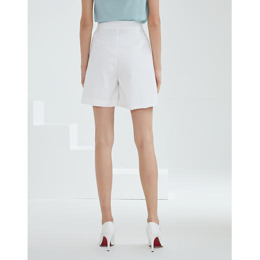 EITIE爱特爱夏季新款宽松显瘦舒适轻薄通勤百搭阔脚西装短裤B2105706 商品图4