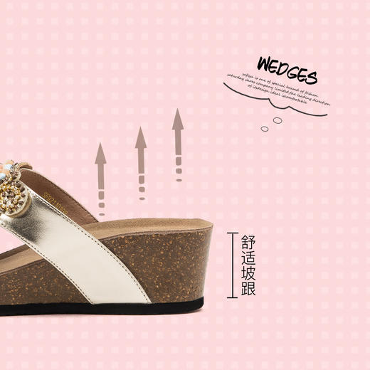 商场同款 | safiya索菲娅夏季坡跟人字拖女鞋SF92110108 商品图4