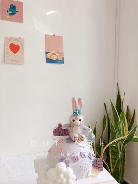 圆形星黛露兔子蛋糕（两个款式）-低糖处理无添加