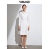 VIMAGE纬漫纪品牌女装春季新款收腰显瘦纯色文艺衬衫连衣裙女VA2107109 商品缩略图1