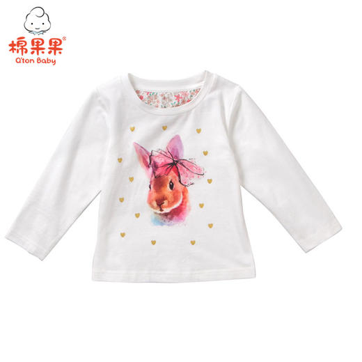 棉果果春秋款女童套头T恤M122140218108 商品图0