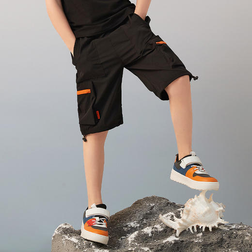 【童装工装裤】夏新品男童直筒工装裤时尚多口袋薄款五分中裤 商品图1