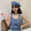 夏季新款时尚冰丝针织吊带背心女外穿无袖性感上衣修身内搭打底衫 商品缩略图0