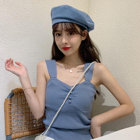 夏季新款时尚冰丝针织吊带背心女外穿无袖性感上衣修身内搭打底衫
