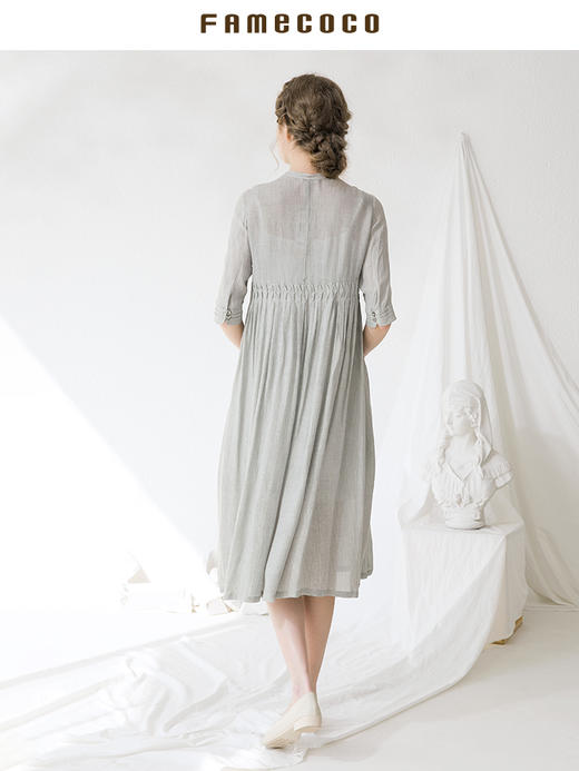 famecoco范可儿连衣裙女夏季气质长款裙子两件套F213FA029 商品图4