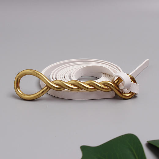 金属扣双条细带打结麻花皮带#PA2171 商品图6
