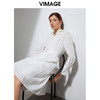 VIMAGE纬漫纪品牌女装春季新款收腰显瘦纯色文艺衬衫连衣裙女VA2107109 商品缩略图0
