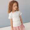 【坑条弹力t恤】夏新品女童短袖圆领t恤修身坑条弹力上衣 商品缩略图4