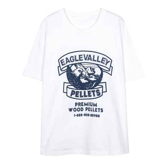 2021新款原宿风韩版港风宽松短袖印花黑色T恤七夕情人节 商品图4