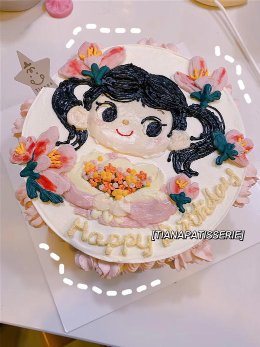 奶油霜手绘款 双马尾小女孩 预定款 商品图0