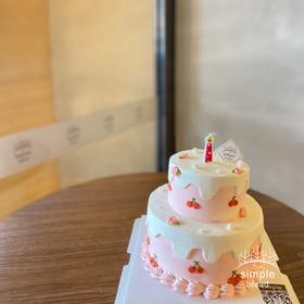 可爱双层蛋糕（6+4寸，8-9人分享）