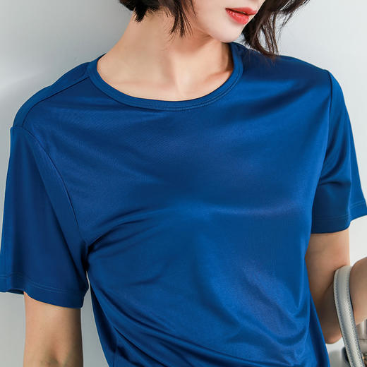 日本进口三醋酸T恤女短袖宽松T恤 圆领/V领 210206 商品图2