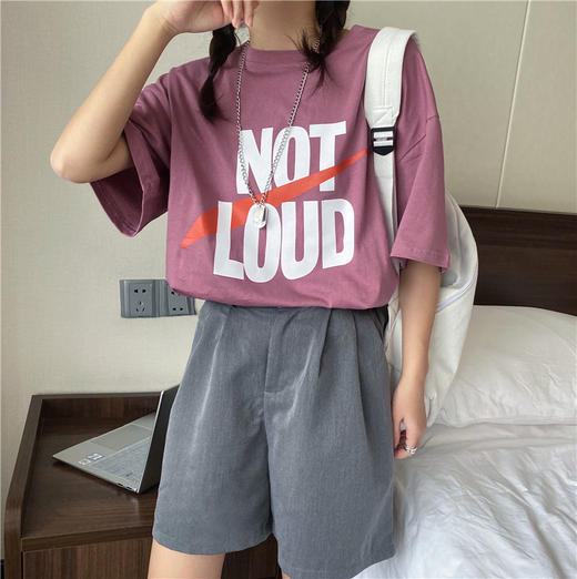 宽松上衣原宿bf风夏季2022新款ins半袖上衣服潮七夕情人节 商品图2