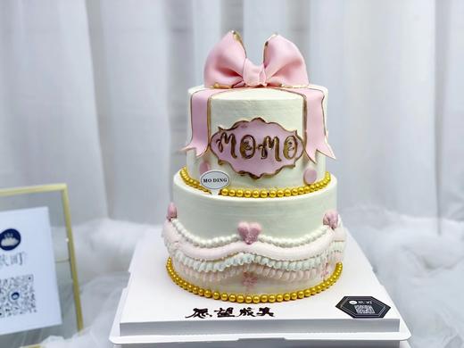 双层翻糖蝴蝶结（糖牌英文可改（4字内）） 商品图0