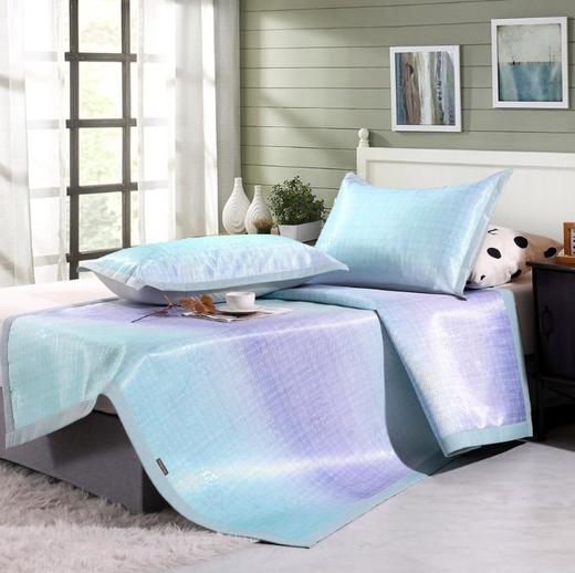 【凉席】*夏季凉席三件套冰丝印花小清新家用床上软席套件冰丝 商品图2