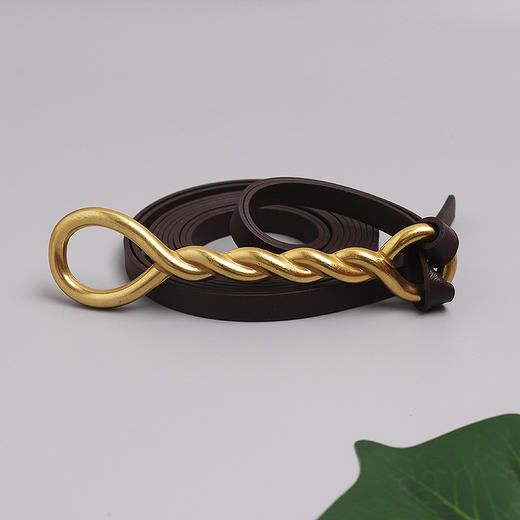 金属扣双条细带打结麻花皮带#PA2171 商品图2