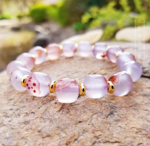 天然玉髓路路通手链 商品图3