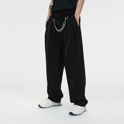 Unawares FW20 捷克钻链三褶宽松长西裤 商品图2
