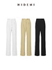 HIDEMI 柔顺感后开衩长裤 白色/炼乳黄/黑色 商品缩略图0