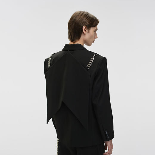 【李嘉格同款】Unawares x FOURTRY潮流合伙人挂链裁片三排扣西装 商品图3