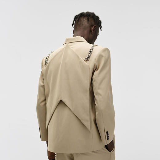 【李嘉格同款】Unawares x FOURTRY潮流合伙人挂链裁片三排扣西装 商品图1