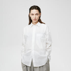 Unawares SS21 双层贴袋热转印LOGO宽松版型衬衫