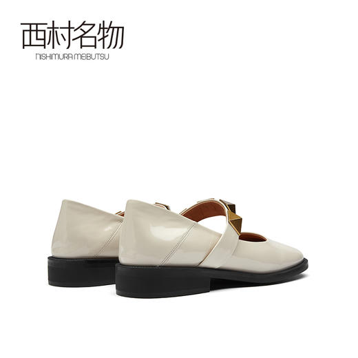 西村名物2021春季新款浅口单鞋女百搭小香风舒适平底奶奶鞋T21AE11711 商品图3