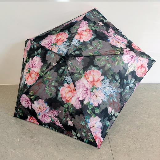 太阳城超轻小黑胶迷你清新三折叠加强防晒紫外线遮阳公主女洋伞 商品图3