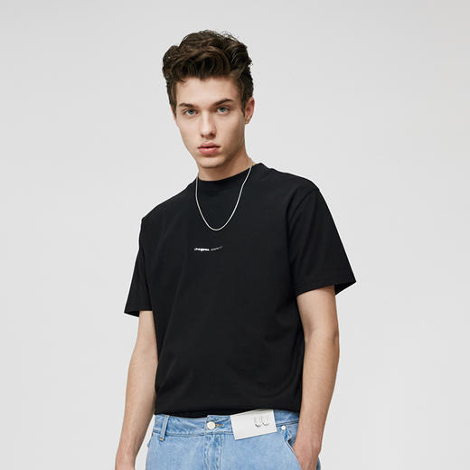 Unawares SS21 镜面对称金属热转印LOGOT恤 商品图0