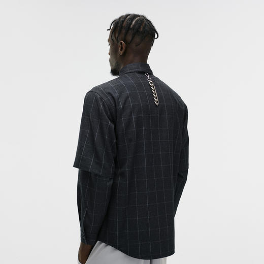 Unawares FW20 双层套袖格纹衬衫 商品图3