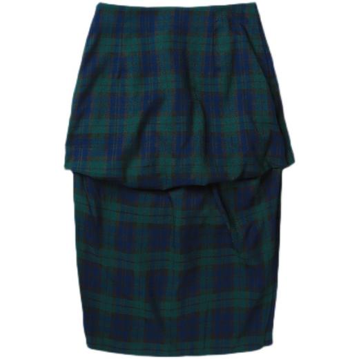 FIRSTFLOOR开叉不规则格子半裙显瘦修身街头百搭结构廓形高腰设计 商品图4