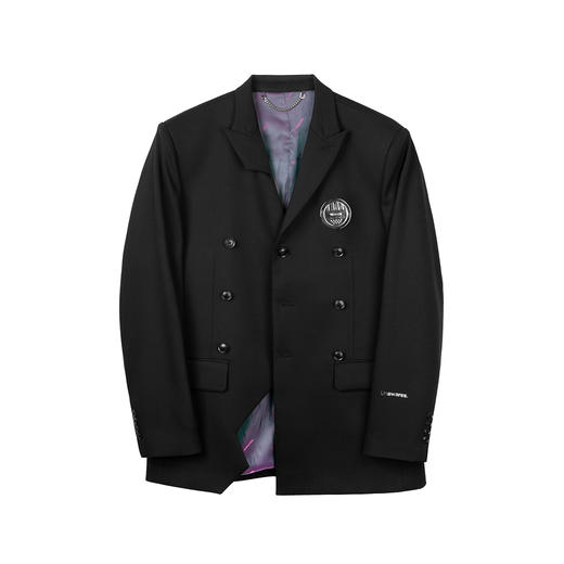 Unawares SS21 金属凸版徽章立体缺失剪裁三排扣西装 商品图4