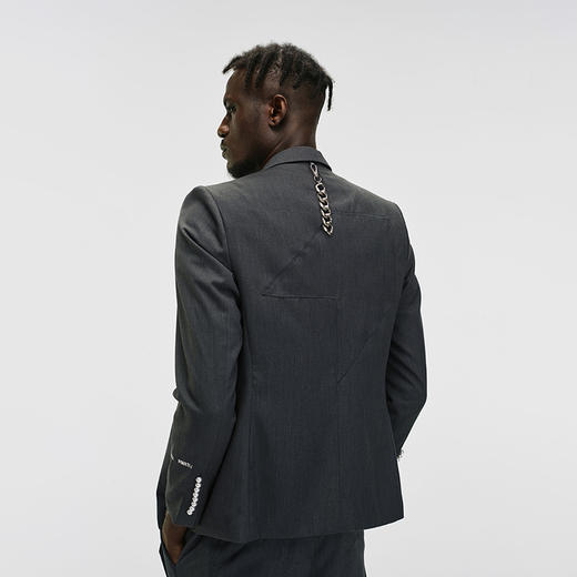 Unawares x FOURTRY 潮流合伙人联名珍珠镶嵌双排扣西装 商品图3