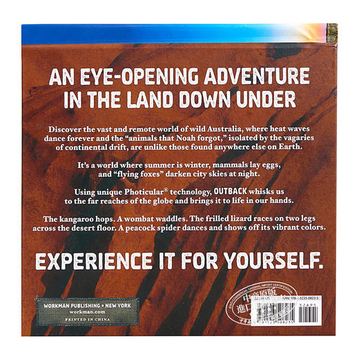 【中商原版】Outback 3D立体绘本陆地 The Amazing Animals of Australia 儿童STEAM与百科动物科普绘本 精装 英文原版 7-12岁 商品图1