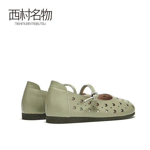 西村名物2021春季新品专柜同款知性中性一脚蹬漆皮复古单鞋X21AE14931 商品图4