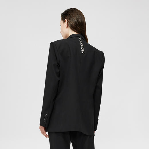 Unawares SS21 金属凸版徽章立体缺失剪裁三排扣西装 商品图3