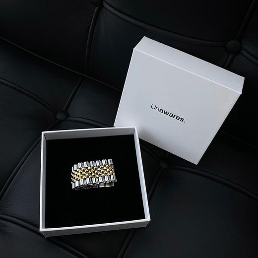 Unawares.FW20 钛钢镀金表带手链 商品图2